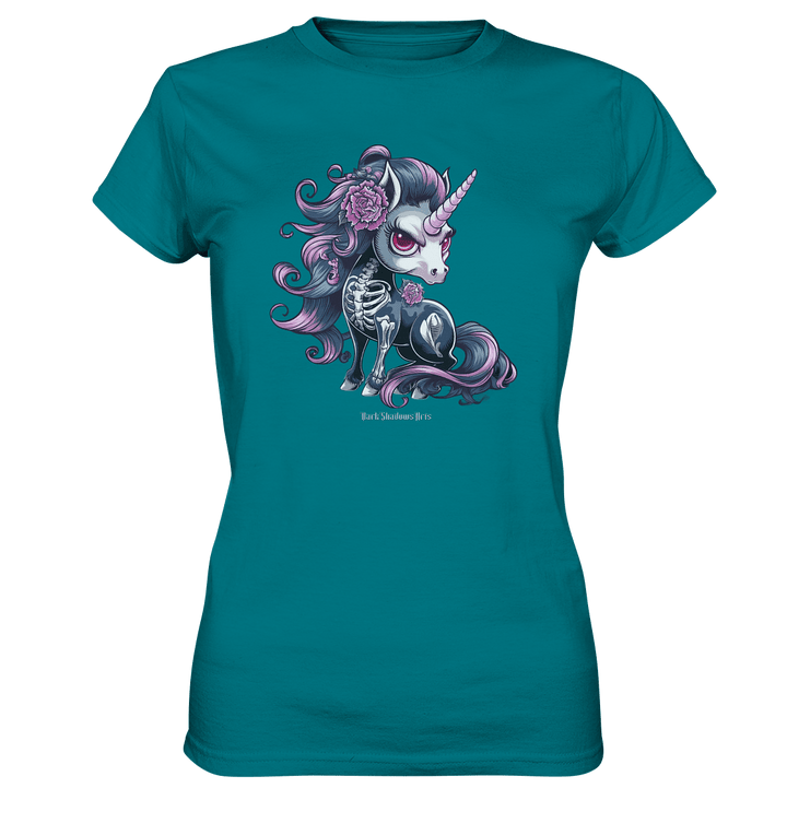 Skeletal Unicorn - Ladies Premium Shirt | Lady - Shirts | Dark Shadows Arts