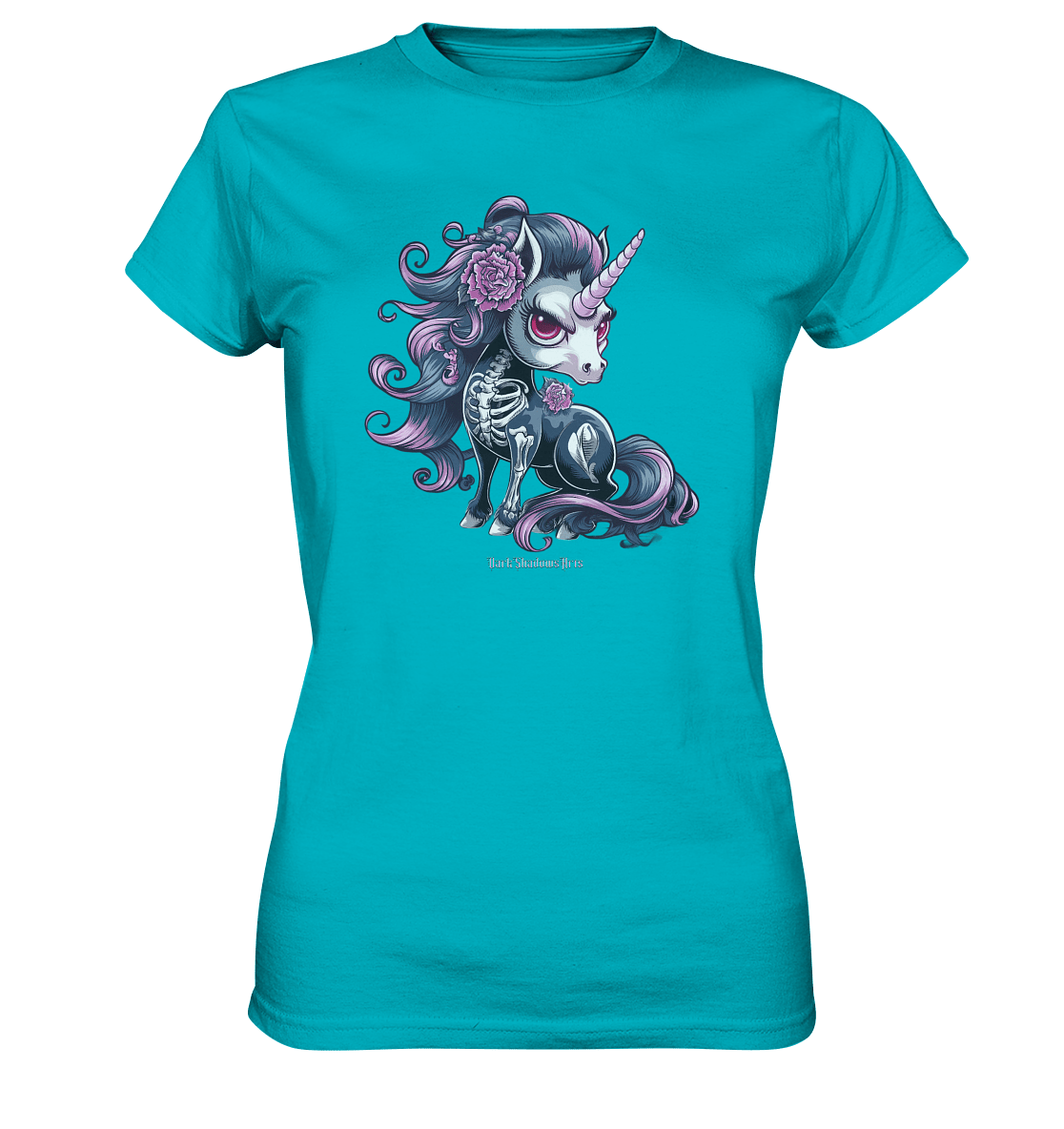 Skeletal Unicorn - Ladies Premium Shirt | Lady - Shirts | Dark Shadows Arts