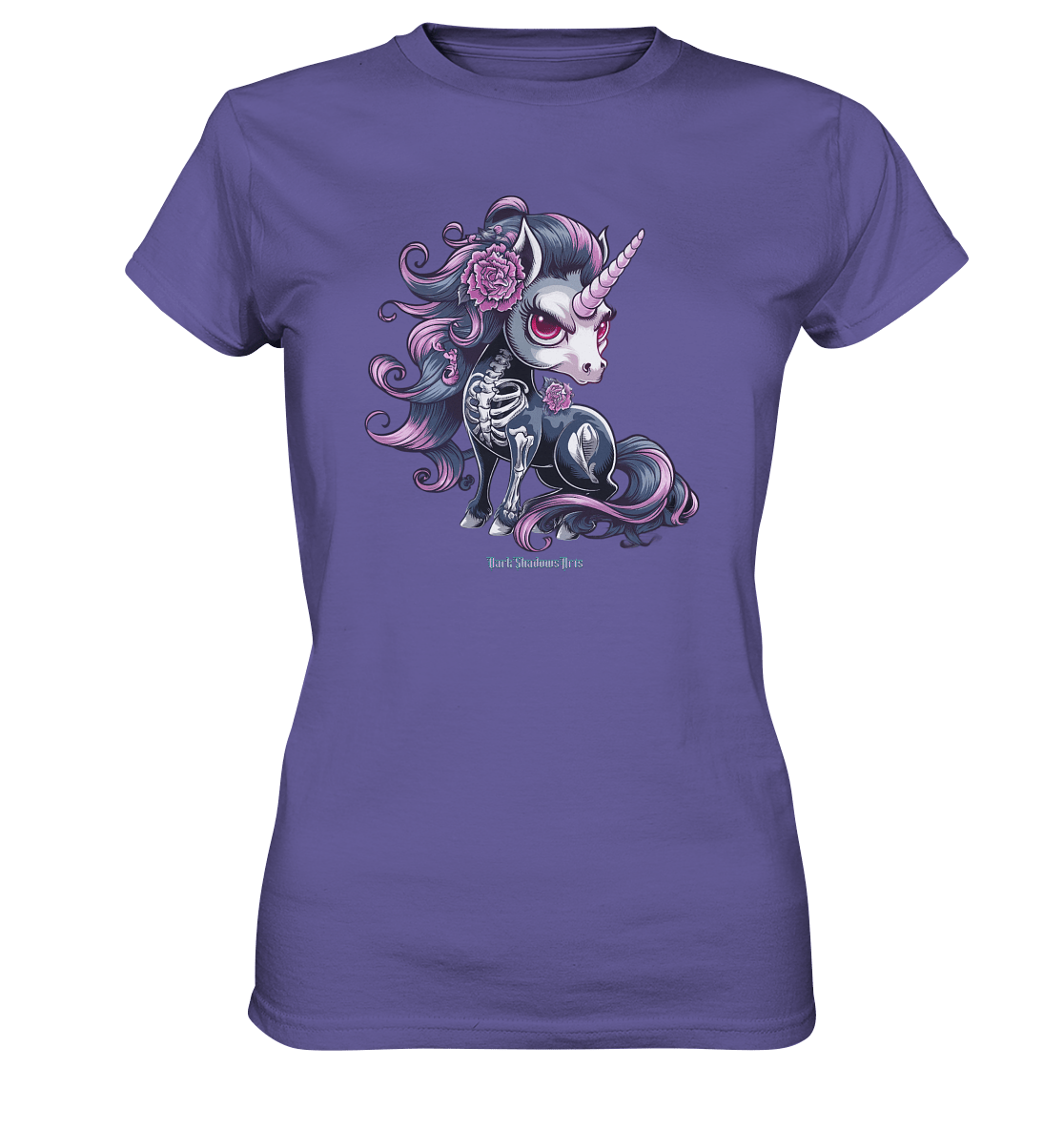Skeletal Unicorn - Ladies Premium Shirt | Lady - Shirts | Dark Shadows Arts