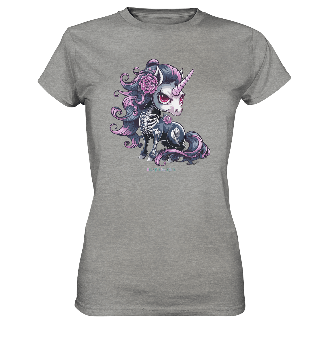 Skeletal Unicorn - Ladies Premium Shirt | Lady - Shirts | Dark Shadows Arts