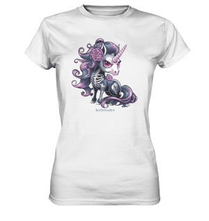 Skeletal Unicorn - Ladies Premium Shirt | Lady - Shirts | Dark Shadows Arts