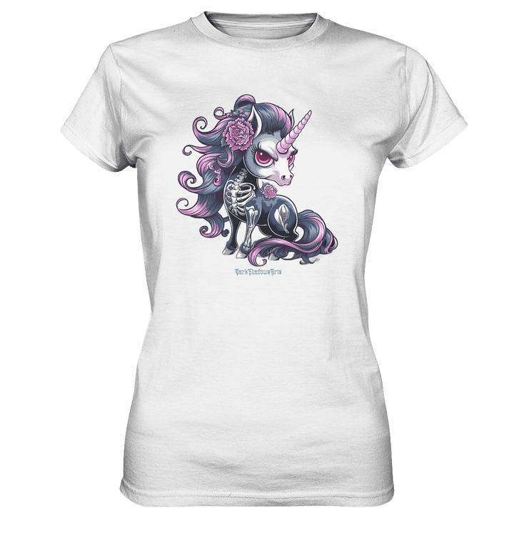 Skeletal Unicorn - Ladies Premium Shirt | Lady - Shirts | Dark Shadows Arts