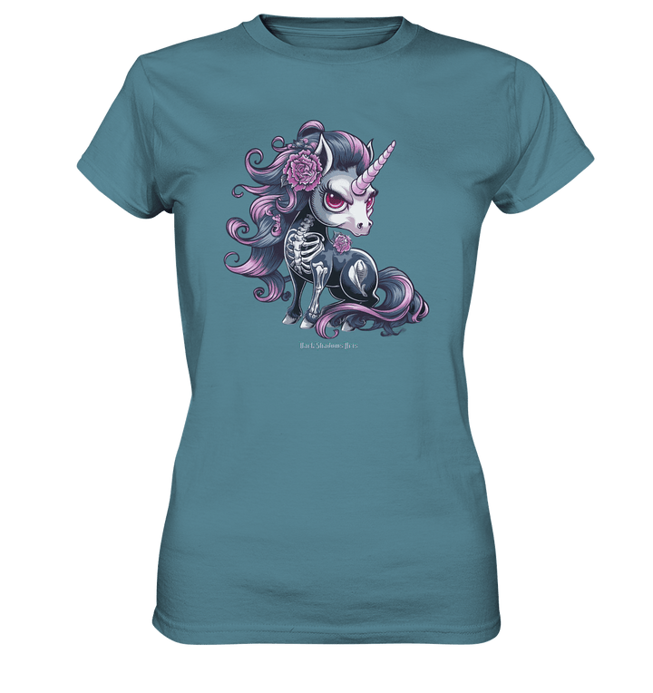 Skeletal Unicorn - Ladies Premium Shirt | Lady - Shirts | Dark Shadows Arts