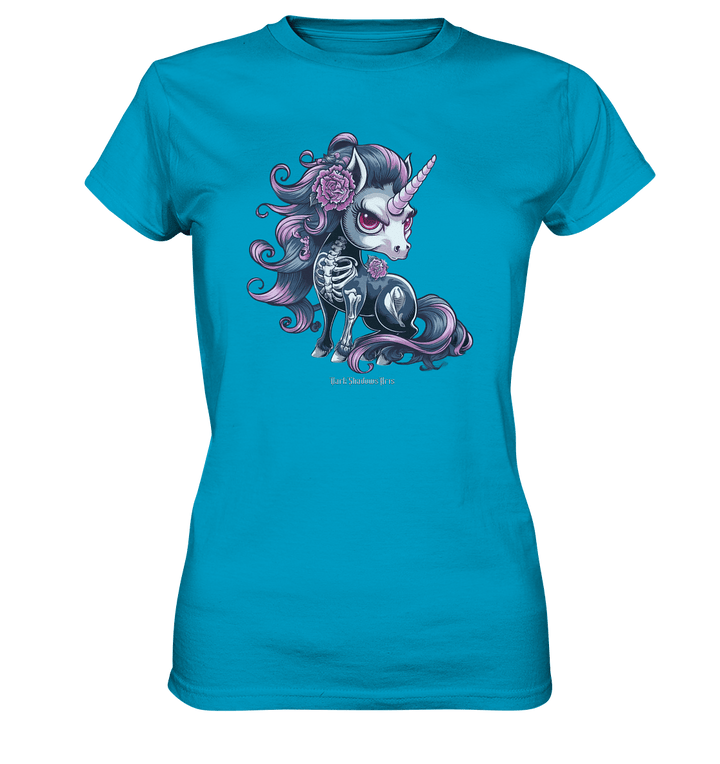 Skeletal Unicorn - Ladies Premium Shirt | Lady - Shirts | Dark Shadows Arts