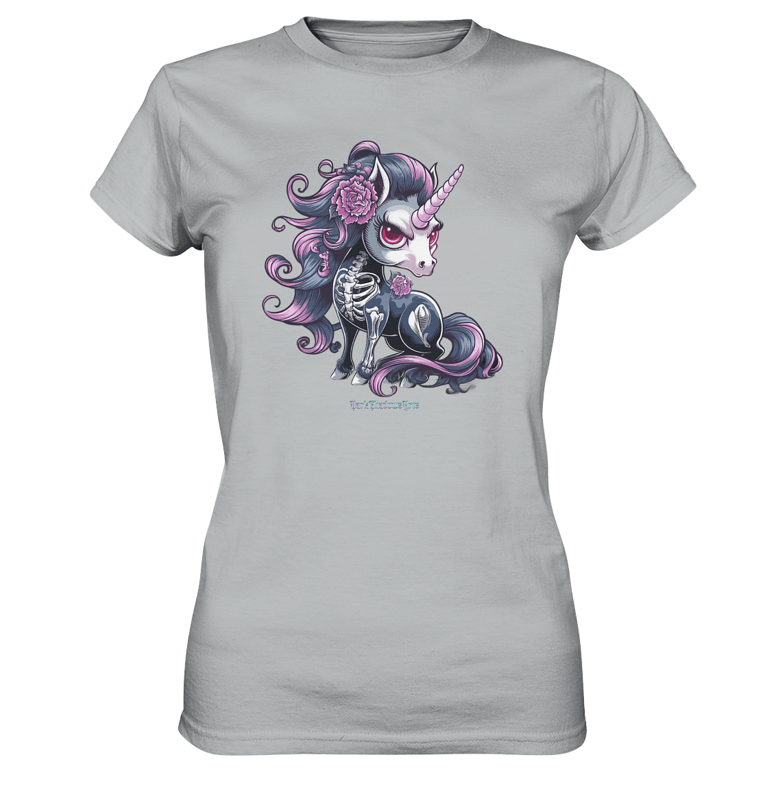 Skeletal Unicorn - Ladies Premium Shirt | Lady - Shirts | Dark Shadows Arts