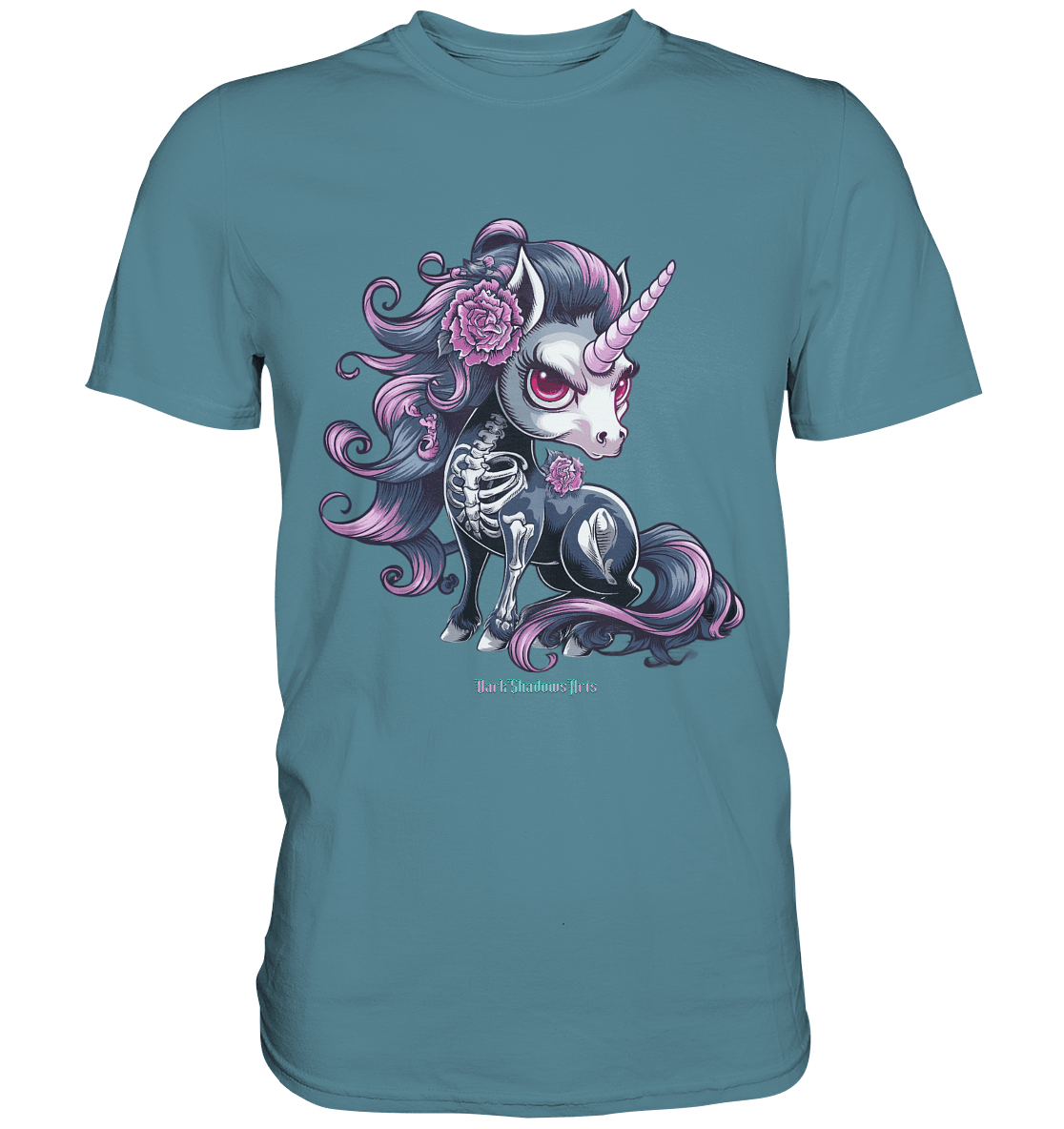 Skeletal Unicorn - Premium Shirt | Unisex - Shirts | Dark Shadows Arts