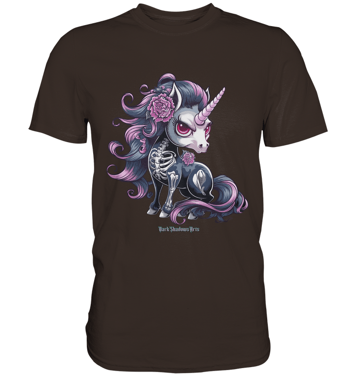 Skeletal Unicorn - Premium Shirt | Unisex - Shirts | Dark Shadows Arts