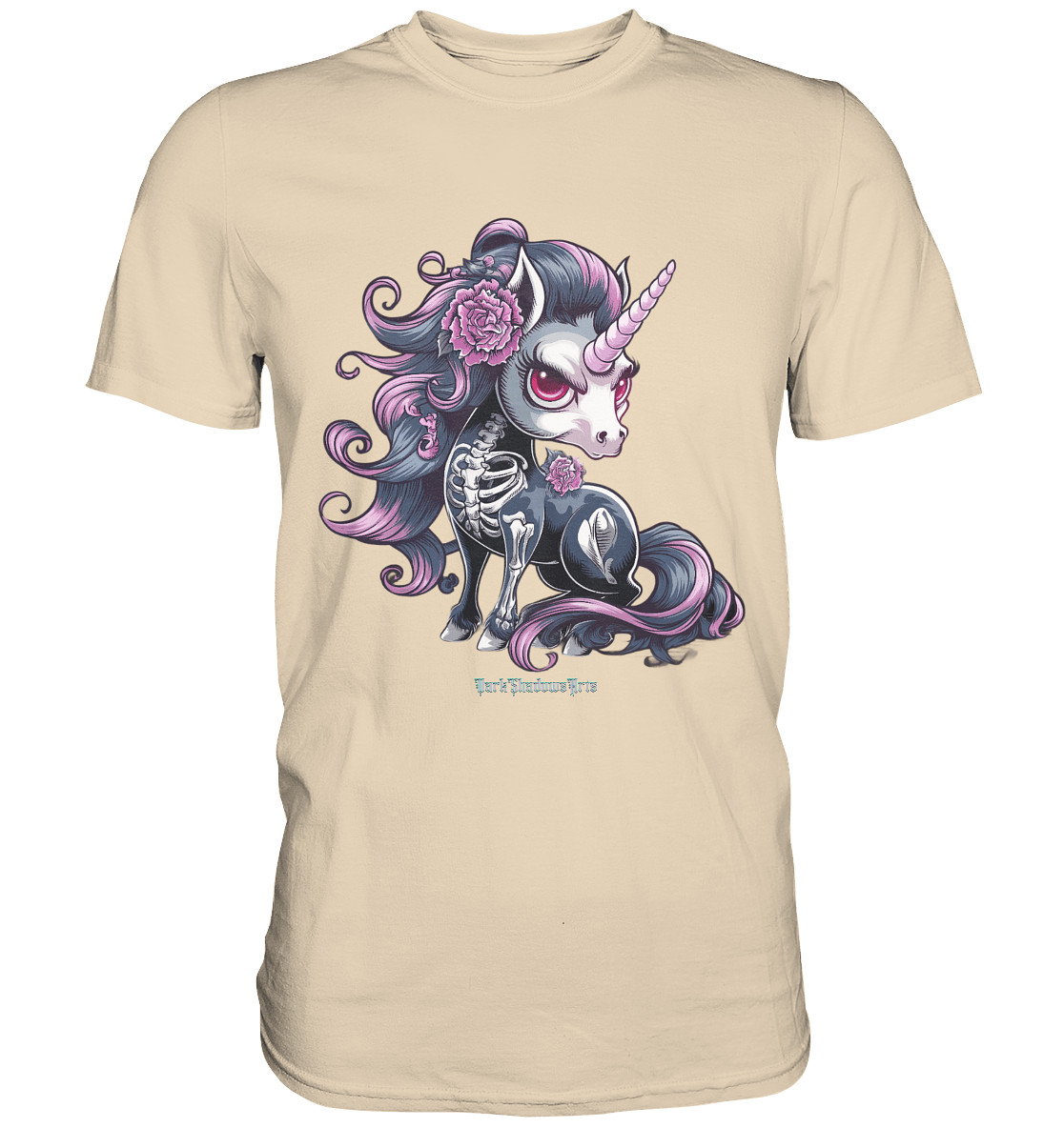 Skeletal Unicorn - Premium Shirt | Unisex - Shirts | Dark Shadows Arts