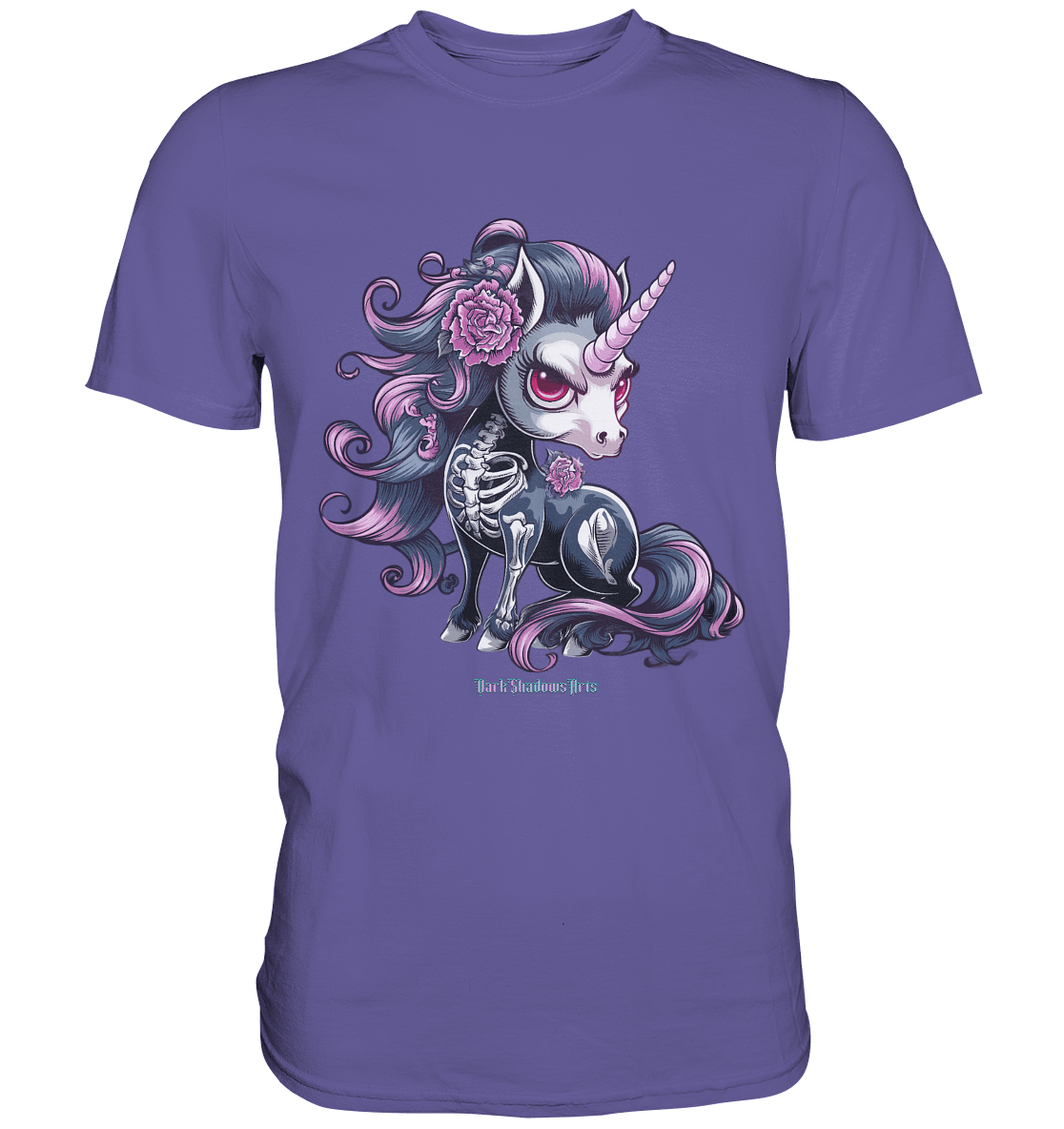 Skeletal Unicorn - Premium Shirt | Unisex - Shirts | Dark Shadows Arts