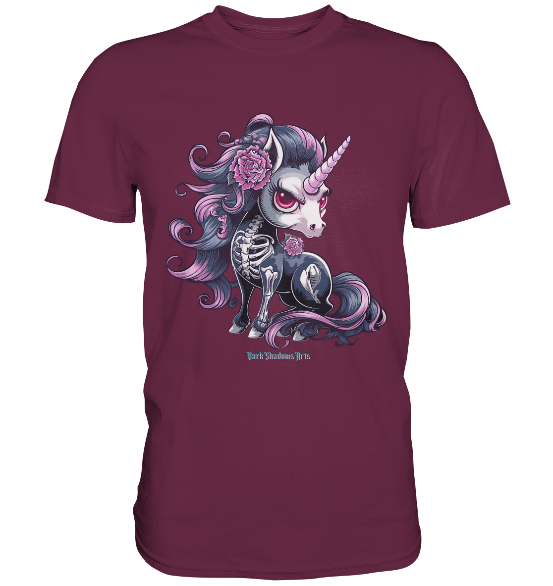Skeletal Unicorn - Premium Shirt | Unisex - Shirts | Dark Shadows Arts