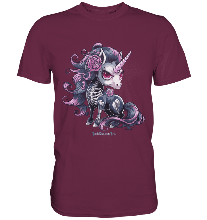 Skeletal Unicorn - Premium Shirt | Unisex - Shirts | Dark Shadows Arts
