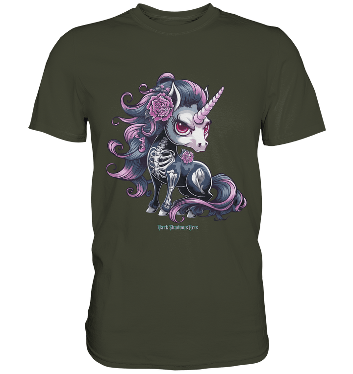 Skeletal Unicorn - Premium Shirt | Unisex - Shirts | Dark Shadows Arts