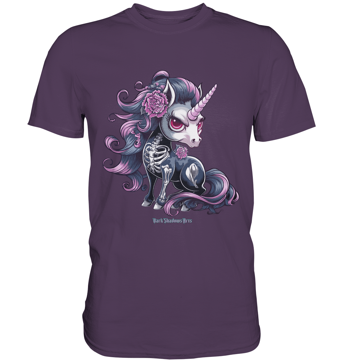 Skeletal Unicorn - Premium Shirt | Unisex - Shirts | Dark Shadows Arts