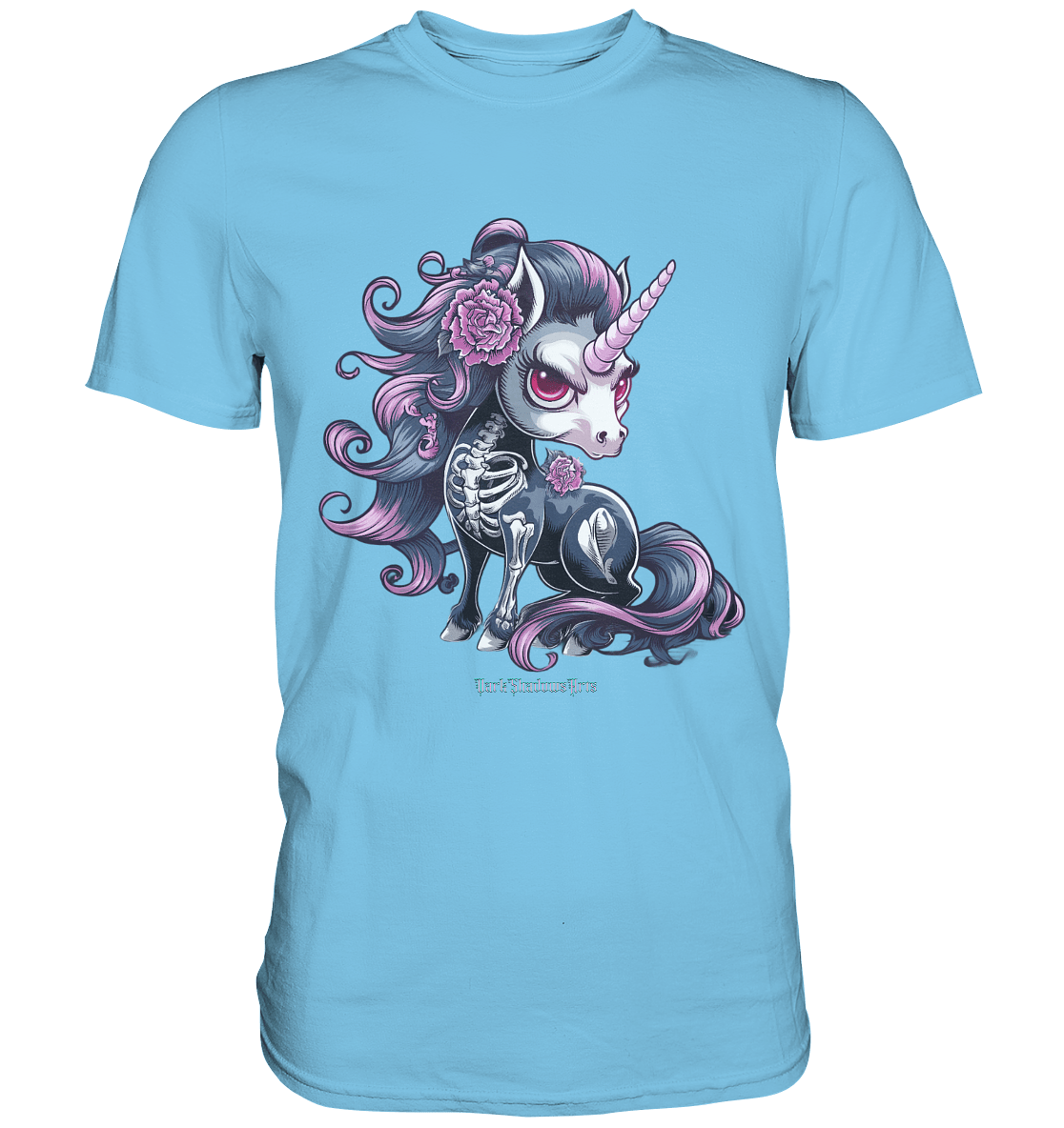Skeletal Unicorn - Premium Shirt | Unisex - Shirts | Dark Shadows Arts