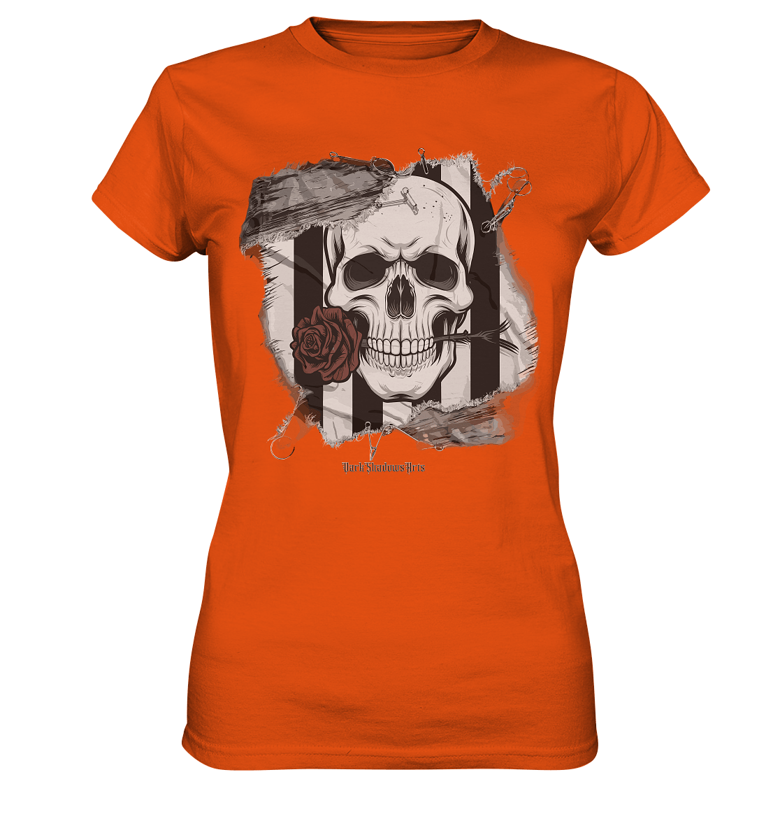 Skull and Roses - Ladies Premium Shirt | Lady - Shirts | Dark Shadows Arts