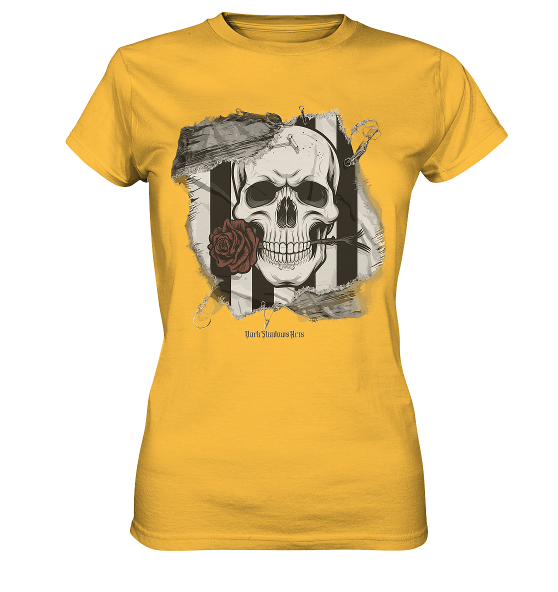 Skull and Roses - Ladies Premium Shirt | Lady - Shirts | Dark Shadows Arts