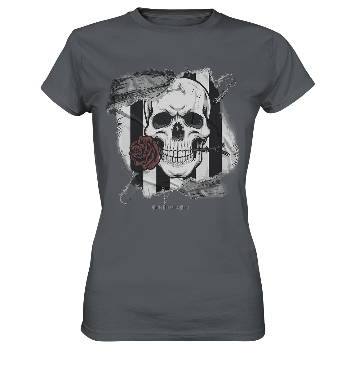 Skull and Roses - Ladies Premium Shirt | Lady - Shirts | Dark Shadows Arts