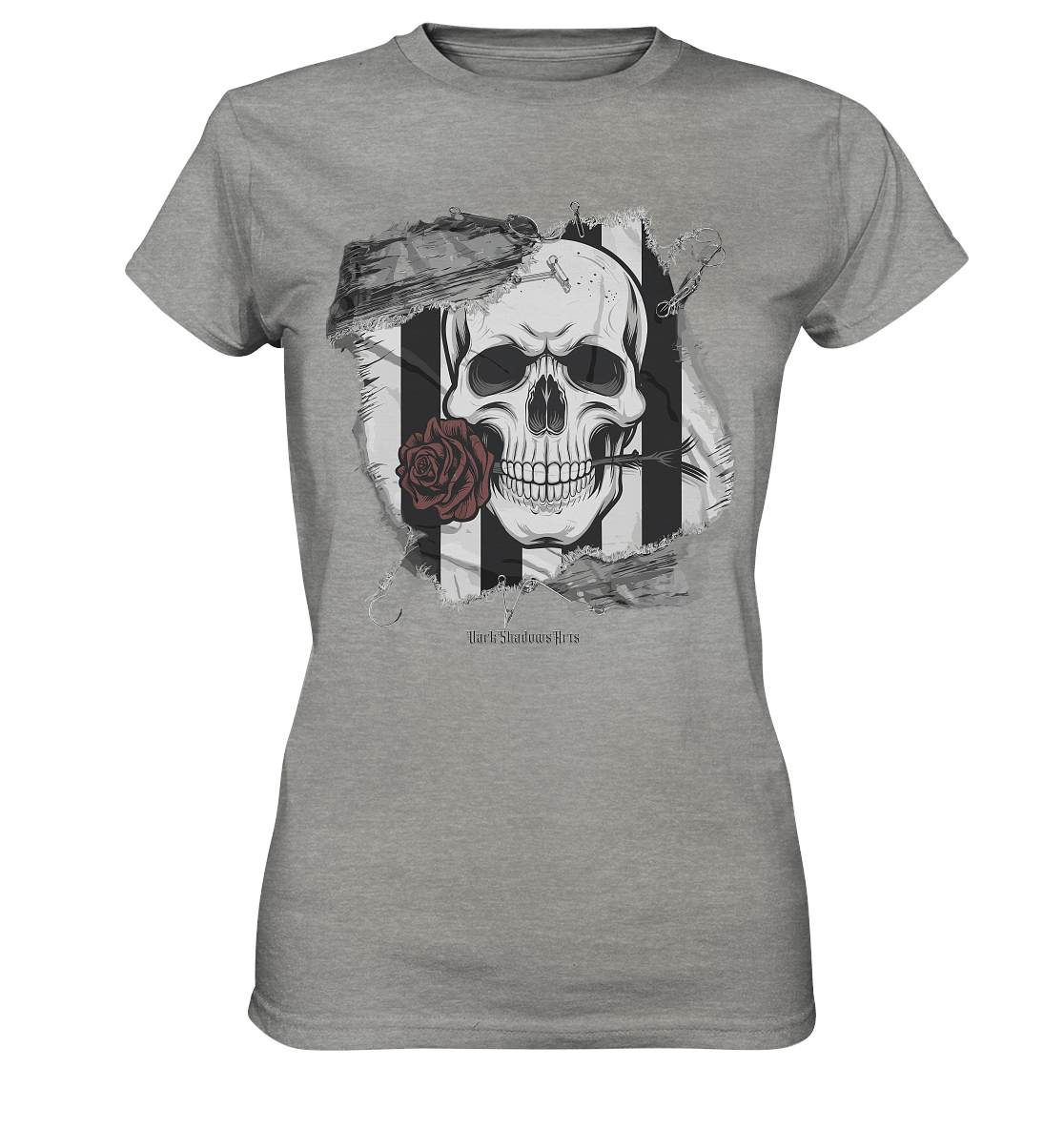 Skull and Roses - Ladies Premium Shirt | Lady - Shirts | Dark Shadows Arts