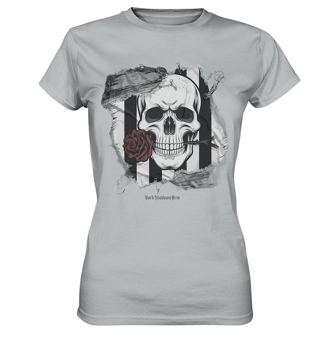 Skull and Roses - Ladies Premium Shirt | Lady - Shirts | Dark Shadows Arts