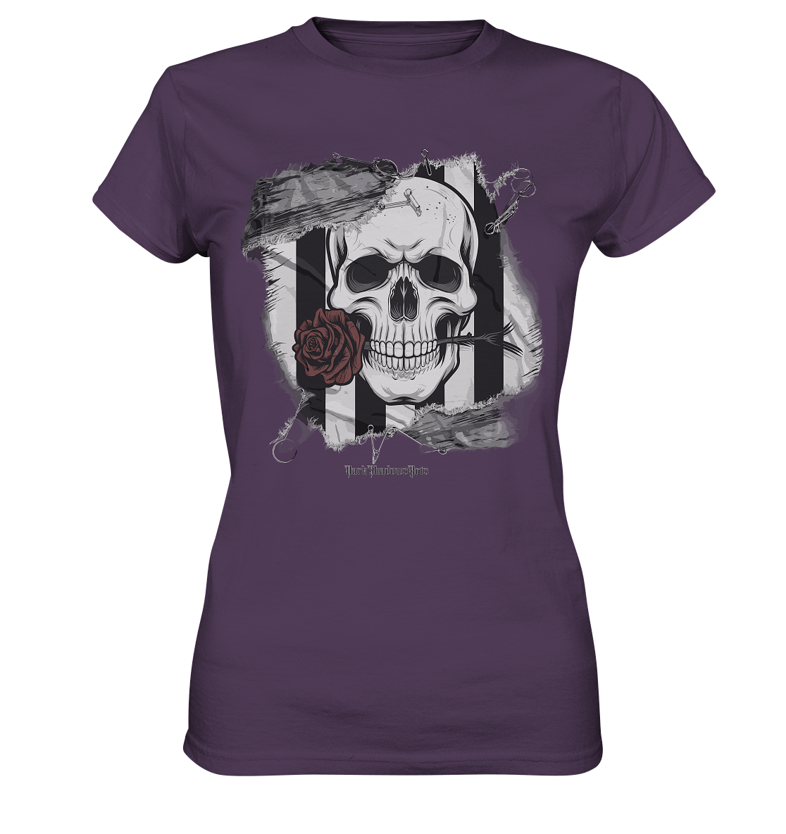 Skull and Roses - Ladies Premium Shirt | Lady - Shirts | Dark Shadows Arts