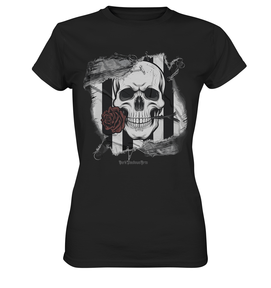 Skull and Roses - Ladies Premium Shirt | Lady - Shirts | Dark Shadows Arts