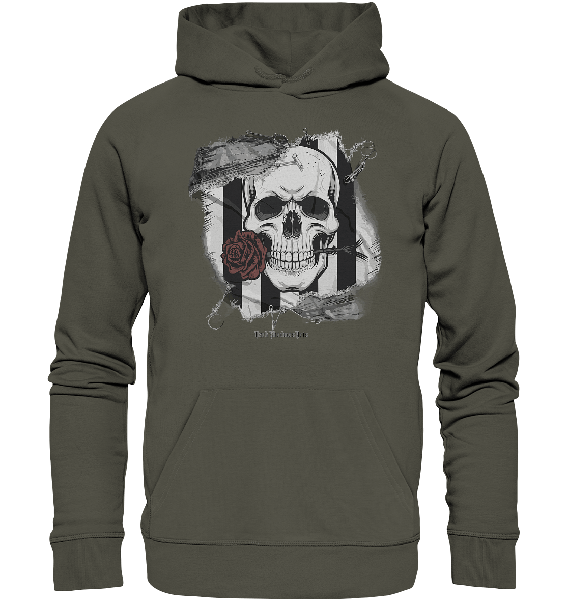 Skull and Roses - Organic Hoodie | Hoodies | Dark Shadows Arts