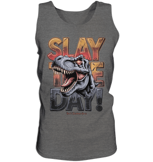 SLAY THE DAY! – Kraftvolles Dinosaurier - Design mit T - Rex - Motiv - Relaxed Tank Top | Tank - Tops | Dark Shadows Arts