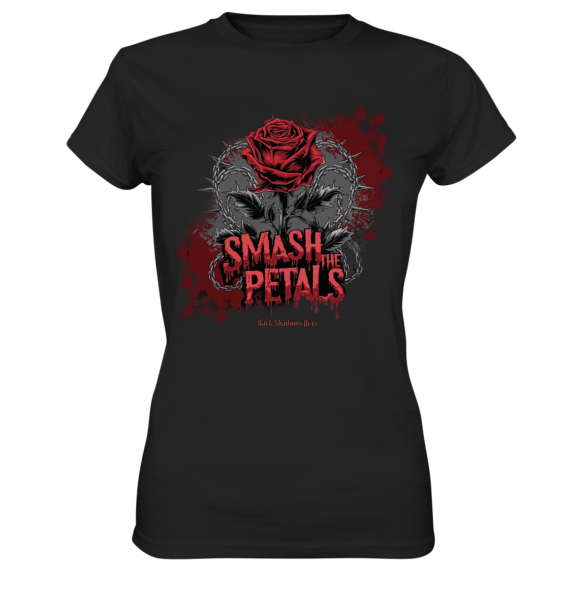 Smash the Petals - Alternative Rose & Rebellion - Ladies Premium Shirt | Lady - Shirts | Dark Shadows Arts
