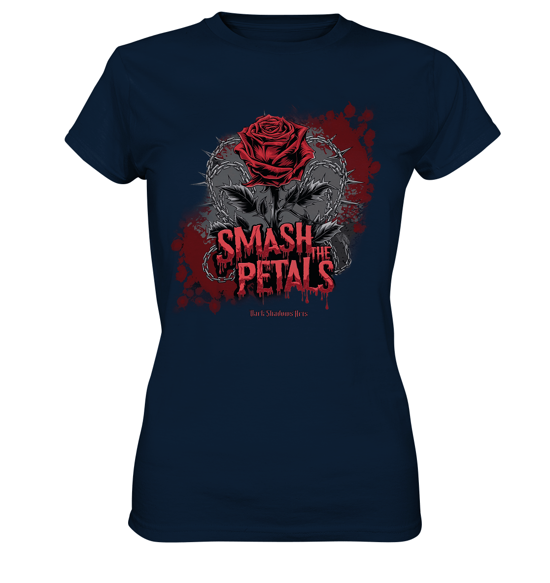 Smash the Petals - Alternative Rose & Rebellion - Ladies Premium Shirt | Lady - Shirts | Dark Shadows Arts