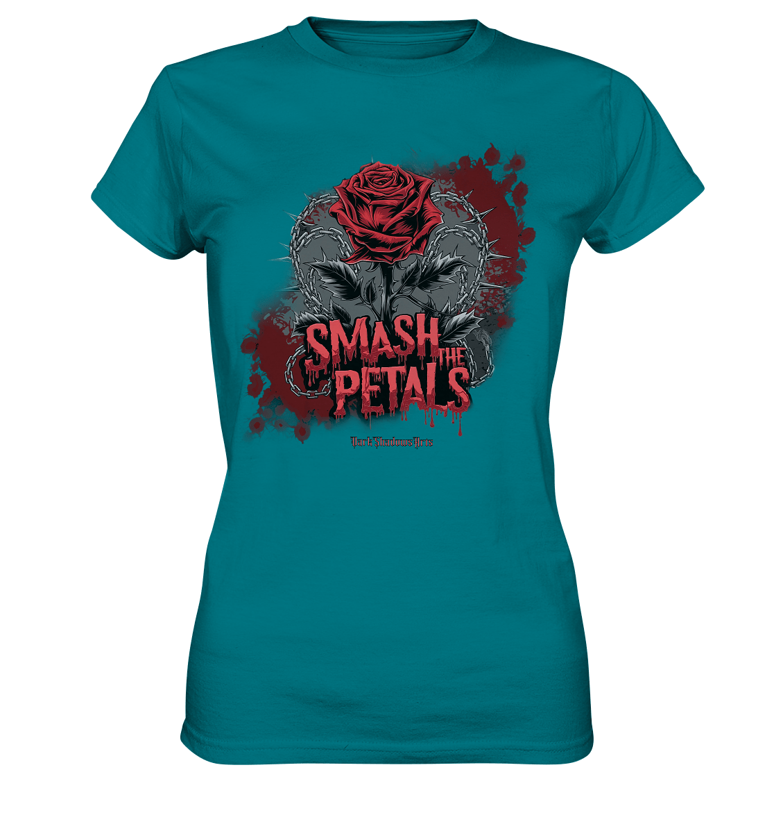 Smash the Petals - Alternative Rose & Rebellion - Ladies Premium Shirt | Lady - Shirts | Dark Shadows Arts