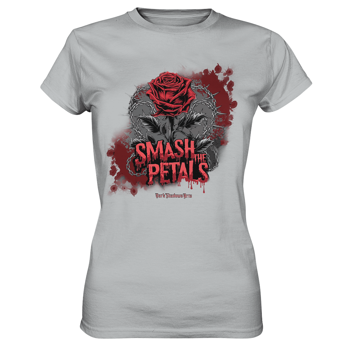 Smash the Petals - Alternative Rose & Rebellion - Ladies Premium Shirt | Lady - Shirts | Dark Shadows Arts