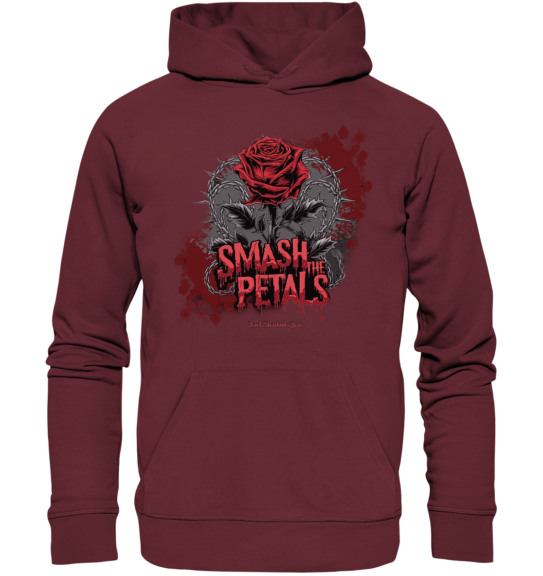 Smash the Petals - Alternative Rose & Rebellion - Organic Hoodie | Hoodies | Dark Shadows Arts