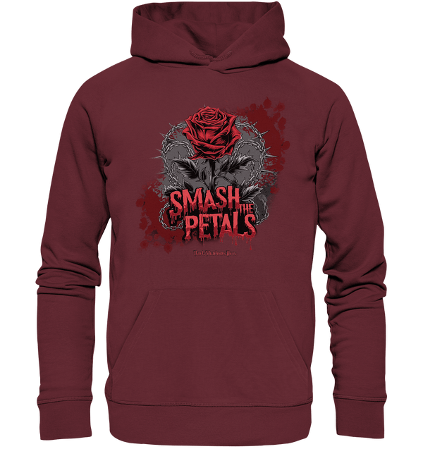 Smash the Petals - Alternative Rose & Rebellion - Organic Hoodie | Hoodies | Dark Shadows Arts