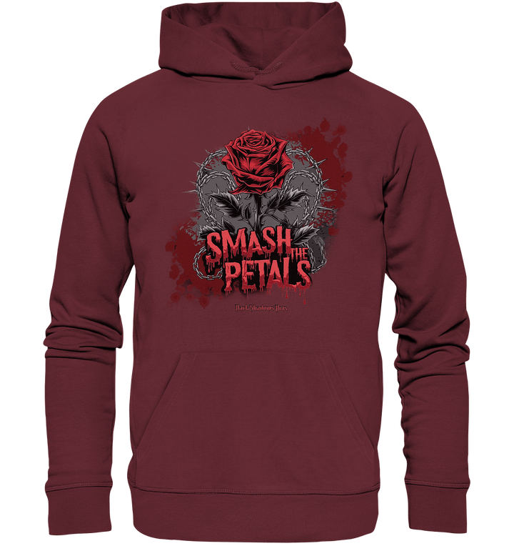 Smash the Petals - Alternative Rose & Rebellion - Organic Hoodie | Hoodies | Dark Shadows Arts