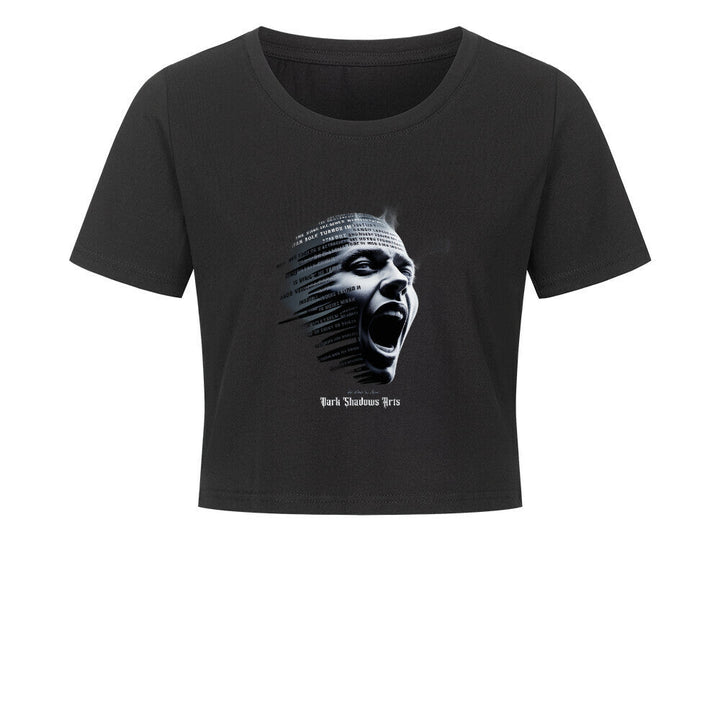 Stille Schreie - Ladies Cropped Tee | T-Shirt | Dark Shadows Arts