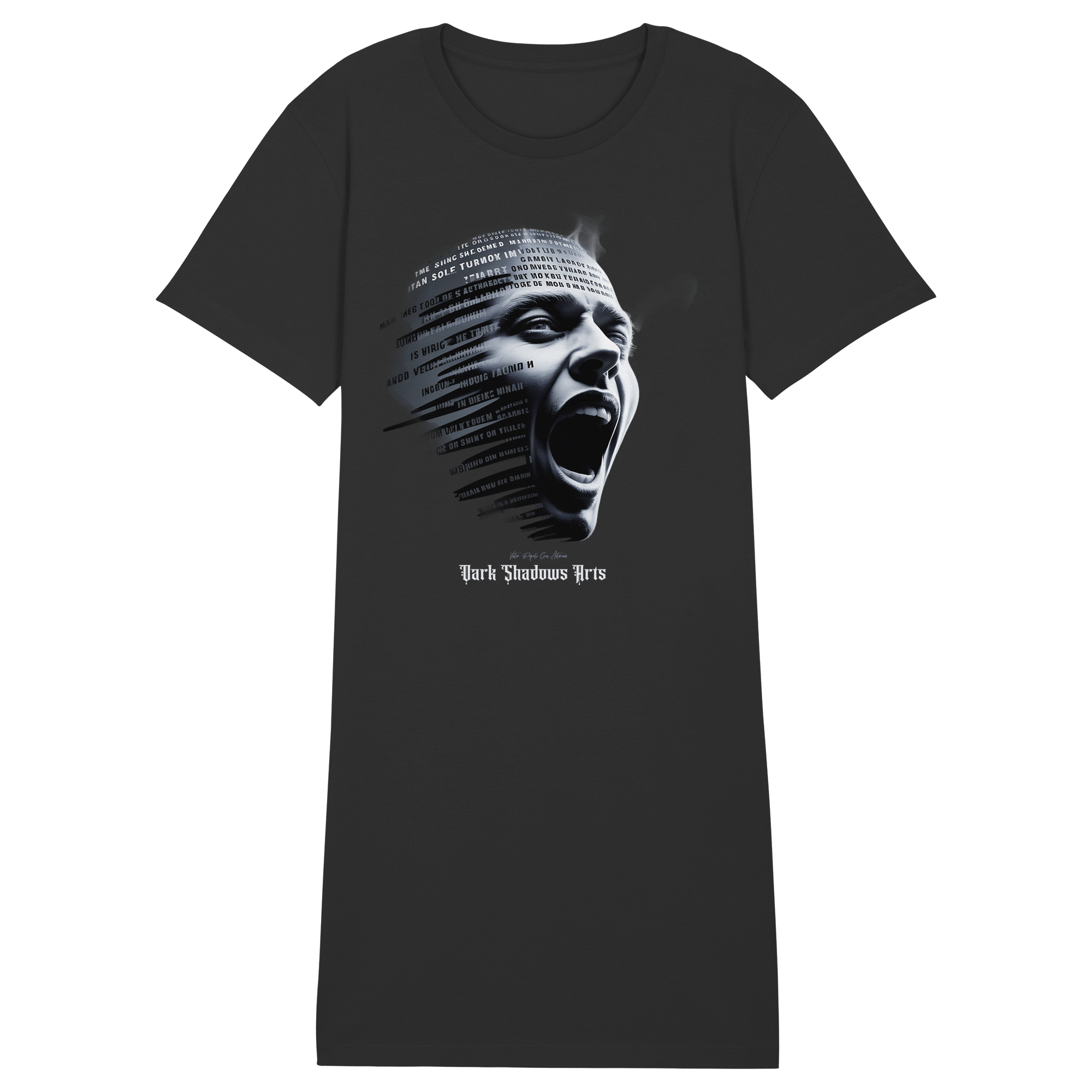 Stille Schreie - Ladies Organic Shirt Dress - Ladies Organic Shirt Dress | Lady - Shirts | Dark Shadows Arts