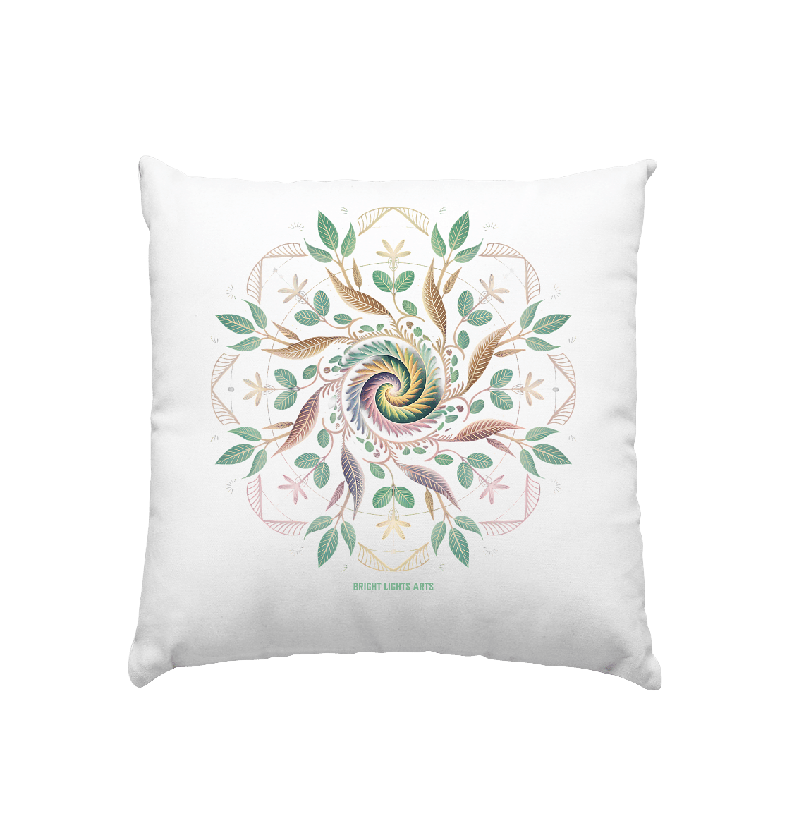 Terra Lumina – Leuchtendes Mandala aus Erde, Licht & Leben - Kissen 40x40cm | Home & Living | Dark Shadows Arts