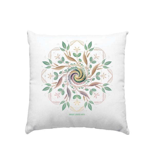 Terra Lumina – Leuchtendes Mandala aus Erde, Licht & Leben - Kissen 40x40cm | Home & Living | Dark Shadows Arts