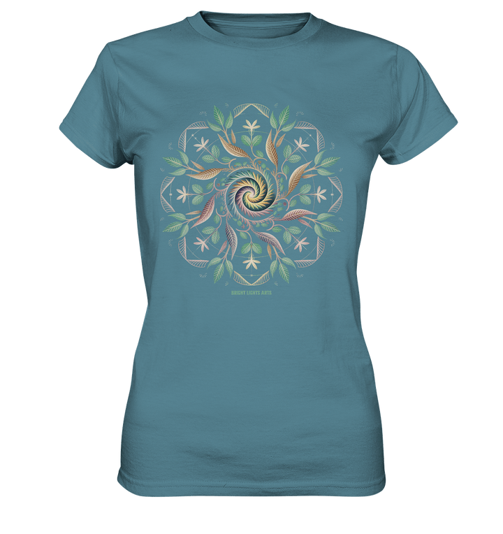 Terra Lumina – Leuchtendes Mandala aus Erde, Licht & Leben - Ladies Premium Shirt | Lady - Shirts | Dark Shadows Arts