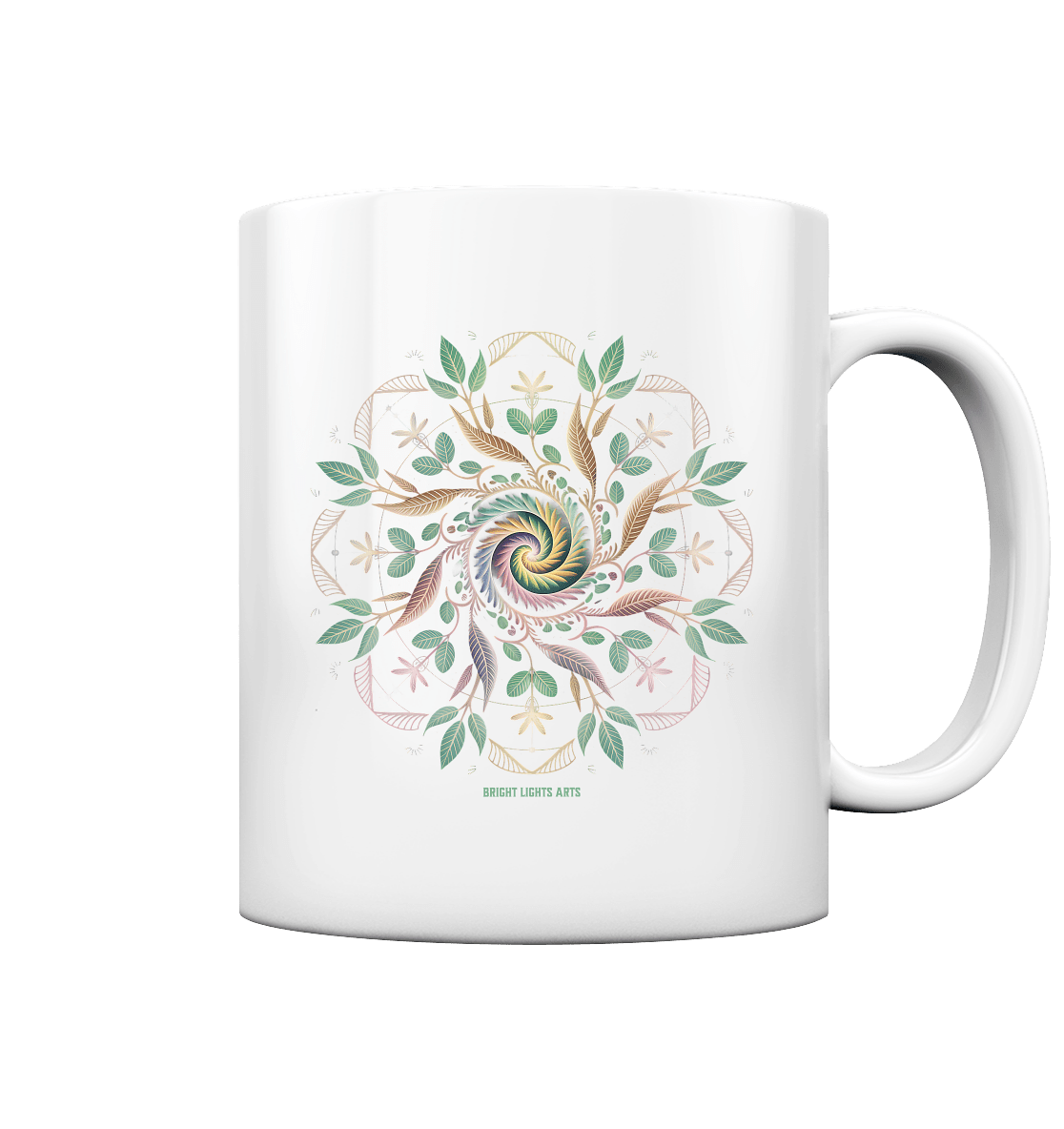 Terra Lumina – Leuchtendes Mandala aus Erde, Licht & Leben - Tasse glossy | Trinkgefäße | Dark Shadows Arts