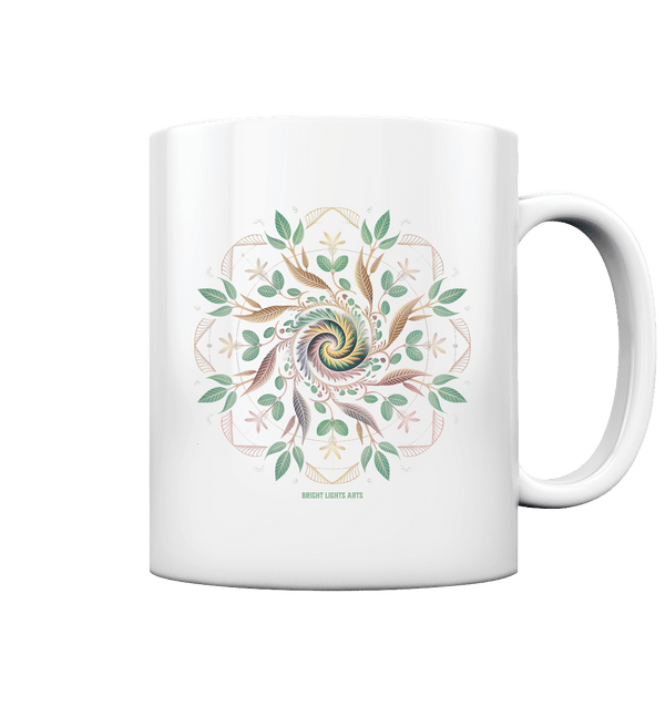Terra Lumina – Leuchtendes Mandala aus Erde, Licht & Leben - Tasse glossy | Trinkgefäße | Dark Shadows Arts