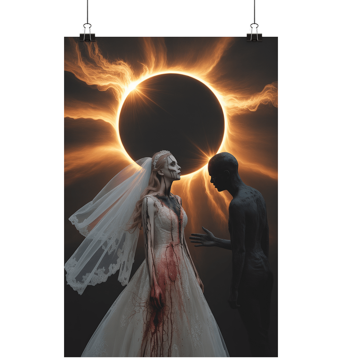 The Eclipse Bride - Die gespenstische Braut unter dem finsteren Mond - Poster Din A1 (hoch) | Wall Art | Dark Shadows Arts