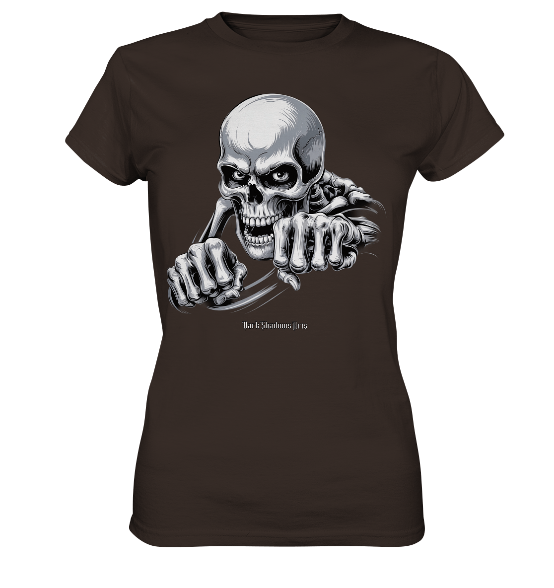THE GRIP OF DEATH – Mystisches Schädel - Design mit intensiver Symbolik - Ladies Premium Shirt | Lady - Shirts | Dark Shadows Arts