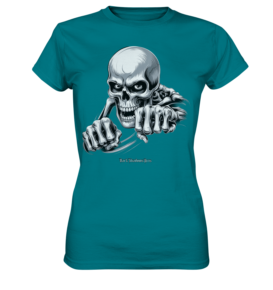 THE GRIP OF DEATH – Mystisches Schädel - Design mit intensiver Symbolik - Ladies Premium Shirt | Lady - Shirts | Dark Shadows Arts