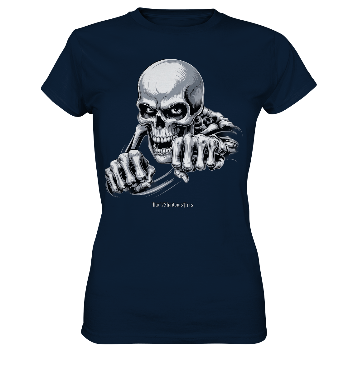 THE GRIP OF DEATH – Mystisches Schädel - Design mit intensiver Symbolik - Ladies Premium Shirt | Lady - Shirts | Dark Shadows Arts