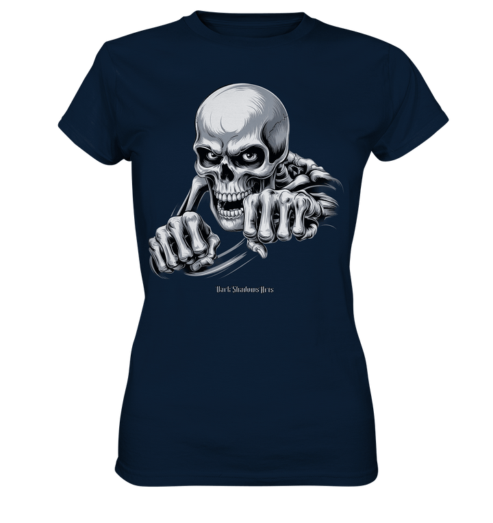 THE GRIP OF DEATH – Mystisches Schädel - Design mit intensiver Symbolik - Ladies Premium Shirt | Lady - Shirts | Dark Shadows Arts