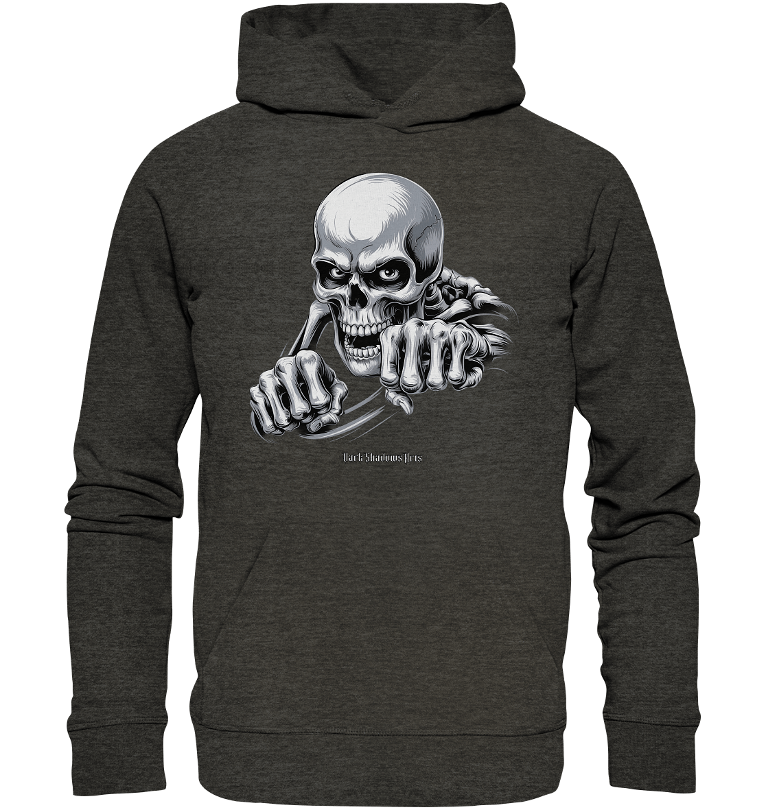 THE GRIP OF DEATH – Mystisches Schädel - Design mit intensiver Symbolik - Organic Hoodie | Hoodies | Dark Shadows Arts