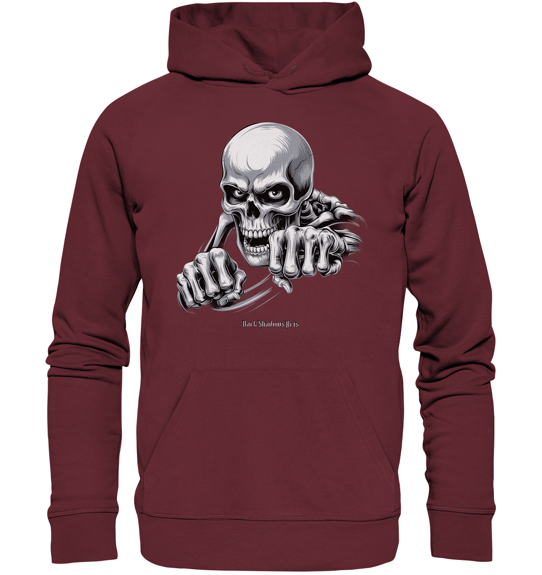 THE GRIP OF DEATH – Mystisches Schädel - Design mit intensiver Symbolik - Organic Hoodie | Hoodies | Dark Shadows Arts