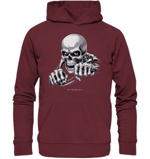 THE GRIP OF DEATH – Mystisches Schädel - Design mit intensiver Symbolik - Organic Hoodie | Hoodies | Dark Shadows Arts