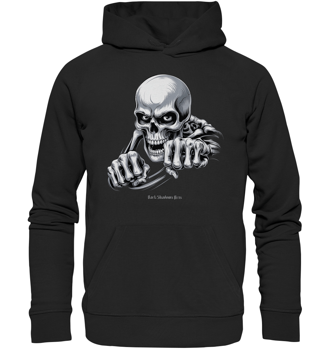 THE GRIP OF DEATH – Mystisches Schädel - Design mit intensiver Symbolik - Organic Hoodie | Hoodies | Dark Shadows Arts